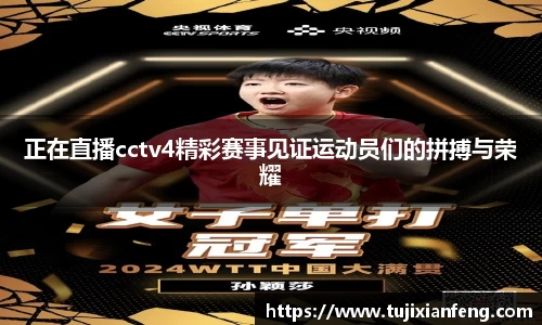 正在直播cctv4精彩赛事见证运动员们的拼搏与荣耀